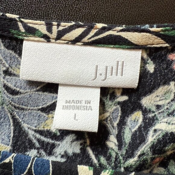 JJill Long Sleeve Floral Tunic Blouse Size Large - Picture 7 of 9
